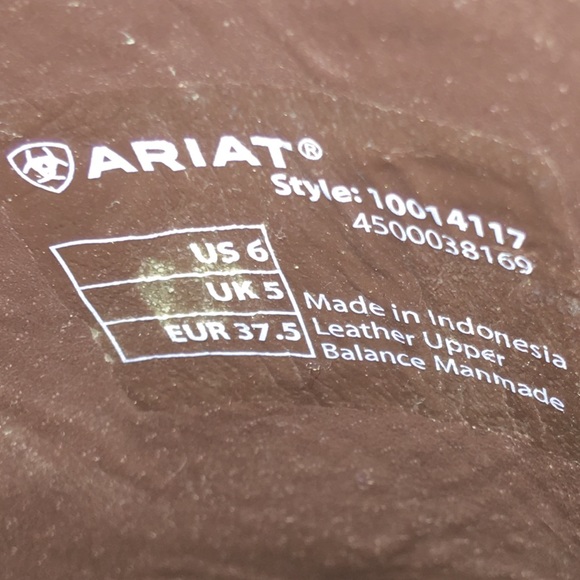 Ariat Boots brown/white (slightly used) - Picture 5 of 5